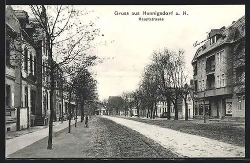 AK Hennigsdorf a. H., Ladengeschäfte in der Hauptstrasse