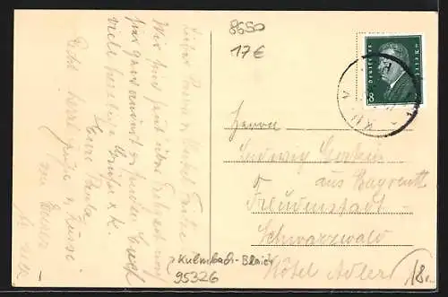 AK Kulmbach-Blaich, Sauermann`s Gasthaus, Aussen- u. Innenansichten