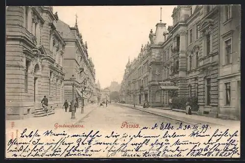 AK Pirna, Hotel Kaiserhof, Gartenstrasse