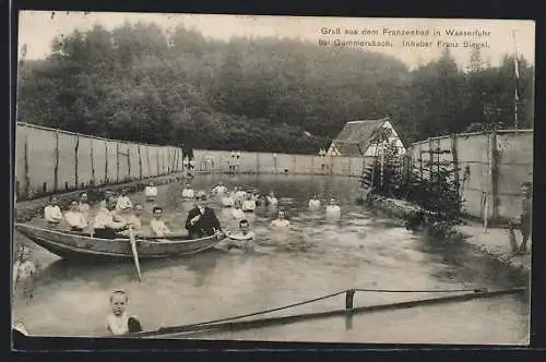 AK Wasserfuhr b. Gummersbach, Franzenbad, Inh. Franz Siegel