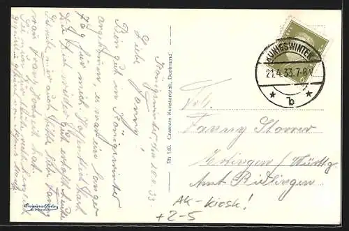 AK Königswinter, AK-Kiosk und Hotel Europäischer Hof an der Rheinpromenade