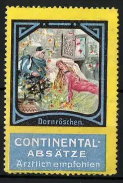 Reklamemarke Continental-Absätze - ärztlich empfohlen, Serie: Märchen, Dornröschen