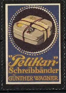Reklamemarke Pelikan Schreibbänder, Günther Wagner