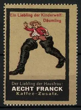 Reklamemarke Aecht Franck - Kaffeezusatz, Märchenserie: Ein Liebling der Kinderwelt, Däumling