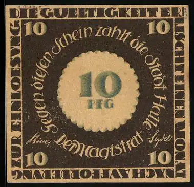Notgeld Halle, 10 Pfennig, Waisenhaus von Aug. Francke