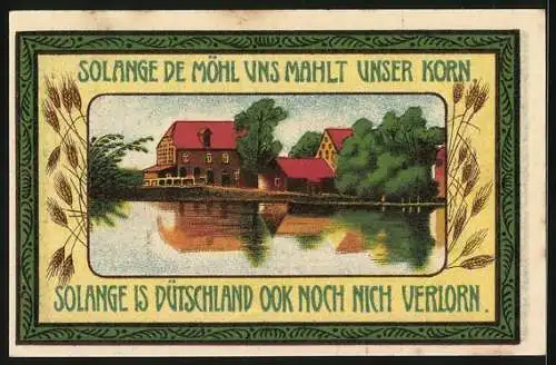 Notgeld Siedenburg, 75 Pfennig, Bauernhof am Fluss