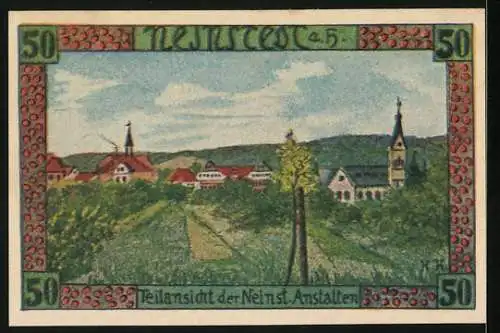 Notgeld Neinstedt 1921, 50 Pfennig, Die Neinst. Anstalten