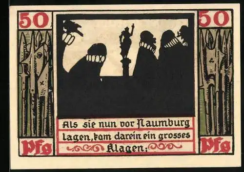 Notgeld Naumburg a. Saale 1920, 50 Pfennig, Der Rat diskutiert