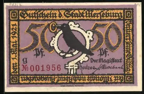 Notgeld Merseburg 1921, 50 Pfennig, Das Haus Herzog Christian
