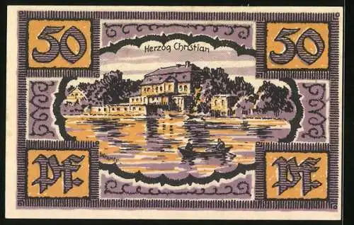 Notgeld Merseburg 1921, 50 Pfennig, Das Haus Herzog Christian