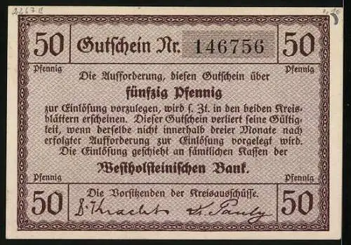 Notgeld Norder - und Süder-Dithmarschen, 50 Pfennig, Die Dusenddüwelswarf