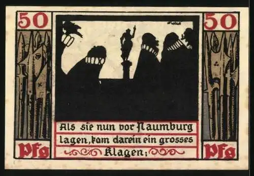 Notgeld Naumburg a. Saale 1920, 50 Pfennig, Der Rat bespricht sich