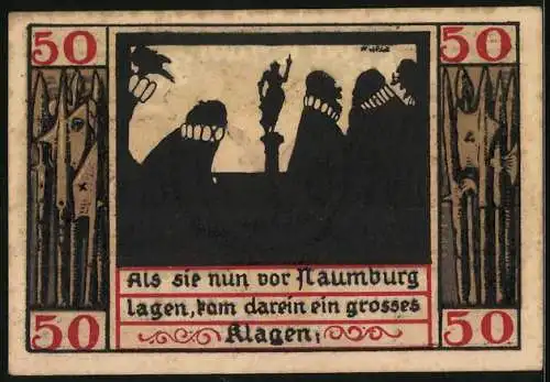 Notgeld Naumburg a. Saale 1920, 50 Pfennig, Der Rat tagt