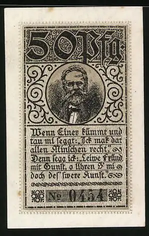 Notgeld Stavenhagen 1919, 50 Pfennig, Unterschrift vom Stadtrat