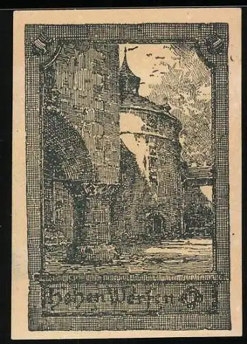 Notgeld Werfen, 10 Heller, Burg Hohen Werfen