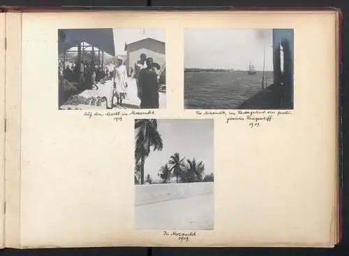 Fotoalbum mit 80 Fotografien, Ansicht Kissauke, DOA, Caraconica Baumwolle Anbau, Lokomobil, Plantage, 1909