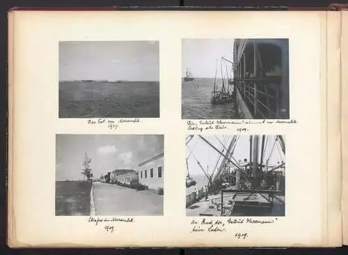 Fotoalbum mit 80 Fotografien, Ansicht Kissauke, DOA, Caraconica Baumwolle Anbau, Lokomobil, Plantage, 1909