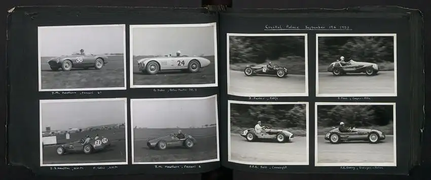 Fotoalbum mit 232 Fotografien Road Raceing 1952-1957, Goodwood, Silverstone, Autorennen, Motorrad, Ferrari, Mercedes 0