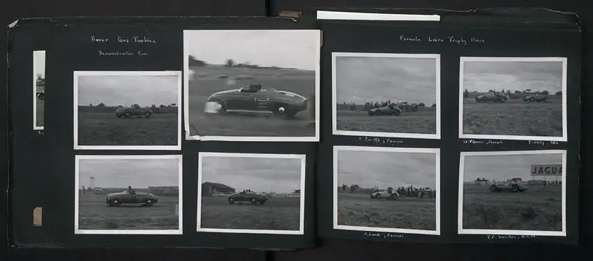 Fotoalbum mit 232 Fotografien Road Raceing 1952-1957, Goodwood, Silverstone, Autorennen, Motorrad, Ferrari, Mercedes 11