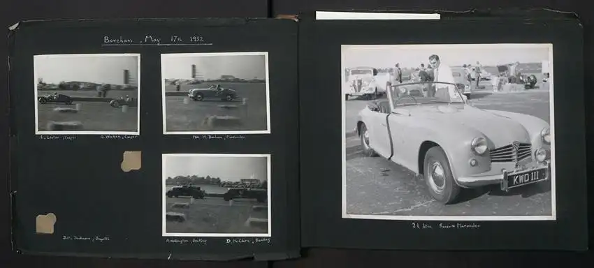 Fotoalbum mit 232 Fotografien Road Raceing 1952-1957, Goodwood, Silverstone, Autorennen, Motorrad, Ferrari, Mercedes 2