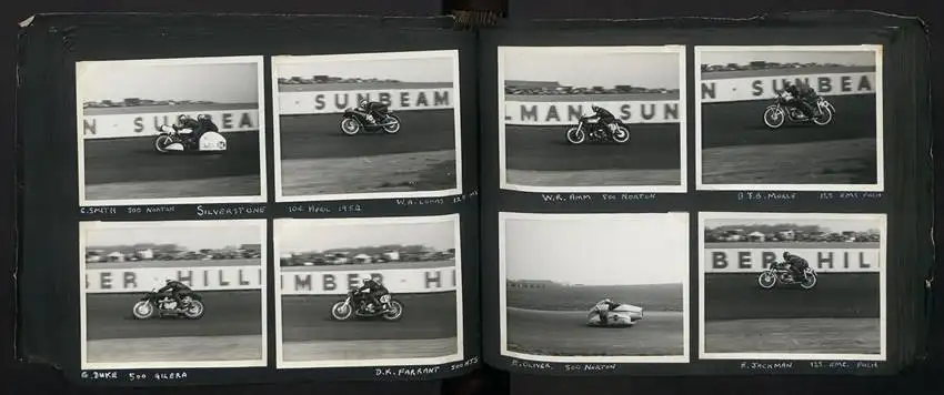 Fotoalbum mit 232 Fotografien Road Raceing 1952-1957, Goodwood, Silverstone, Autorennen, Motorrad, Ferrari, Mercedes 21