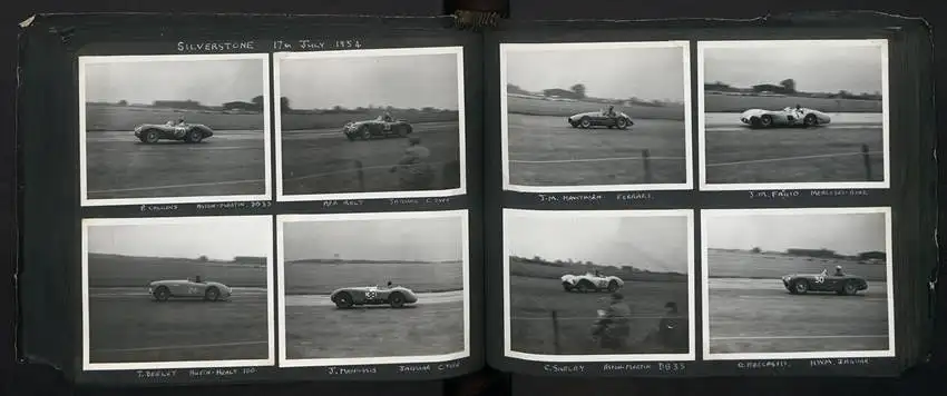 Fotoalbum mit 232 Fotografien Road Raceing 1952-1957, Goodwood, Silverstone, Autorennen, Motorrad, Ferrari, Mercedes 22