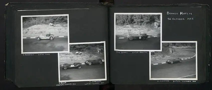 Fotoalbum mit 232 Fotografien Road Raceing 1952-1957, Goodwood, Silverstone, Autorennen, Motorrad, Ferrari, Mercedes 27