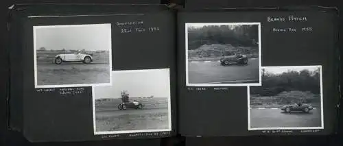 Fotoalbum mit 232 Fotografien Road Raceing 1952-1957, Goodwood, Silverstone, Autorennen, Motorrad, Ferrari, Mercedes