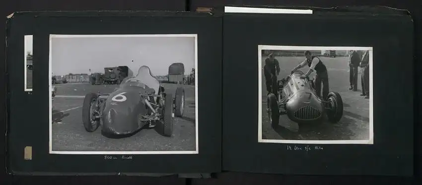 Fotoalbum mit 232 Fotografien Road Raceing 1952-1957, Goodwood, Silverstone, Autorennen, Motorrad, Ferrari, Mercedes 3