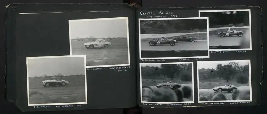 Fotoalbum mit 232 Fotografien Road Raceing 1952-1957, Goodwood, Silverstone, Autorennen, Motorrad, Ferrari, Mercedes 31