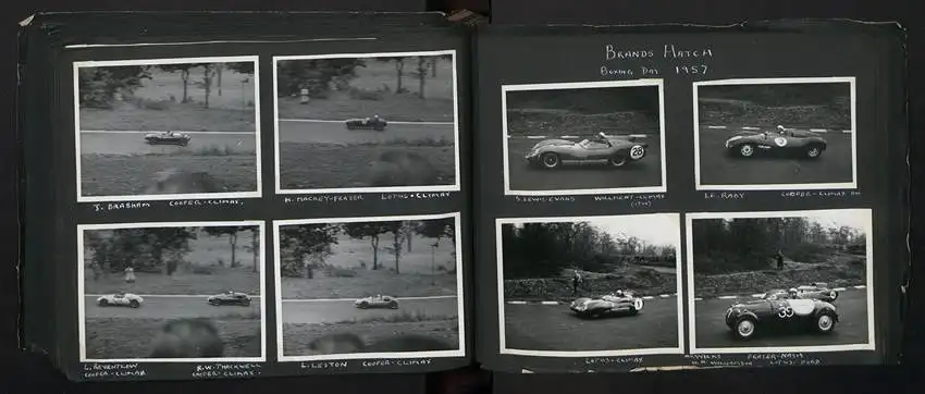Fotoalbum mit 232 Fotografien Road Raceing 1952-1957, Goodwood, Silverstone, Autorennen, Motorrad, Ferrari, Mercedes 32