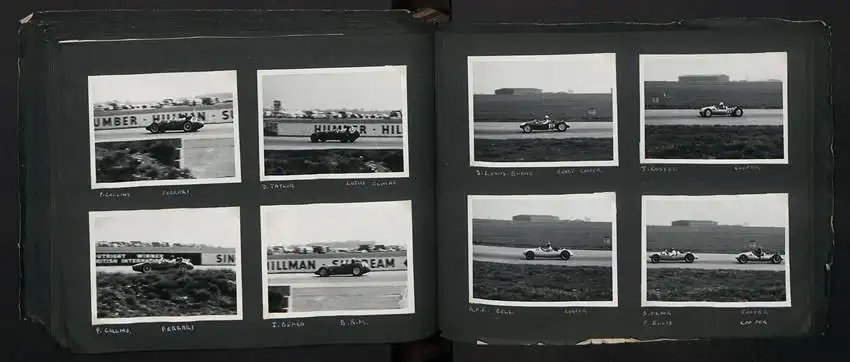 Fotoalbum mit 232 Fotografien Road Raceing 1952-1957, Goodwood, Silverstone, Autorennen, Motorrad, Ferrari, Mercedes 35