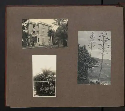 Fotoalbum mit 102 Fotografien, Mittelmeerfahrt 1933 S.S. Watussi, Ansicht Venedig, Menükarte, Stadtansichten