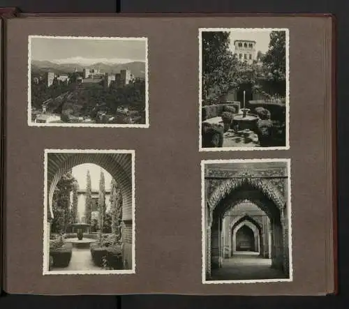 Fotoalbum mit 102 Fotografien, Mittelmeerfahrt 1933 S.S. Watussi, Ansicht Venedig, Menükarte, Stadtansichten