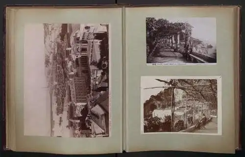 Fotoalbum mit 72 Fotografien, Ansicht Napoli, Edizioni Brogi, Genova. Roma, Contorni di Napoli, Amalfi, Madeira, Pompei