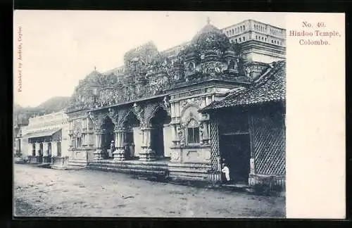 AK Colombo, Hindoo Temple, partial View