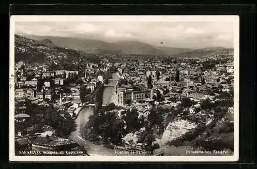 AK Sarajevo, Panorama der Hauptstadt