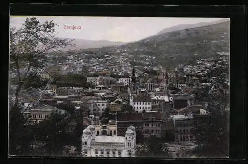 AK Sarajevo, Ortsansicht, Synagoge