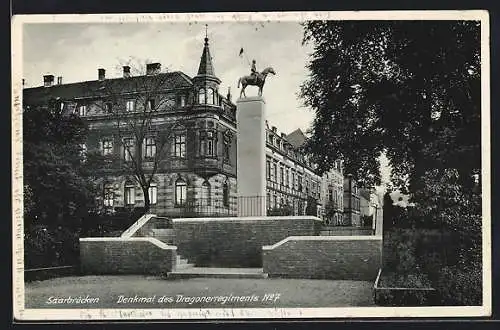 AK Saarbrücken, Denkmal des Dragonerregiments No 7