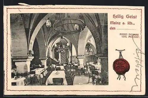 AK Mainz a. Rh., Restaurant Heilig Geist