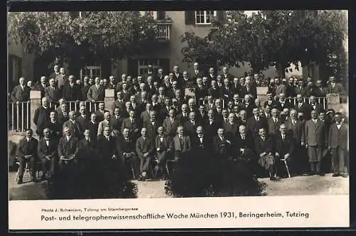 Foto-AK Tutzing, Beringerheim, Post- und telegraphenwissenschaftliche Woche 1931