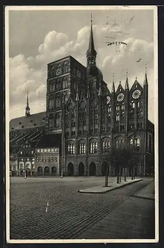 AK Stralsund, Blick auf das Rathaus