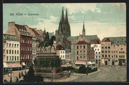 AK Köln, Heumarkt, Reiterdenkmal