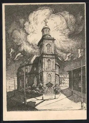 Künstler-AK Frankfurt / Main, Gedenkkarte zur Jahrhundertfeier der Paulskirche 1848-1948