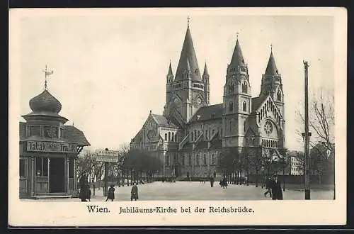 AK Wien, Jubiläums-Kirche bei der Reichsbrücke