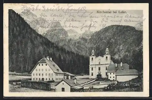 AK St. Martin bei Lofer, Maria Kirchental mit Kirche