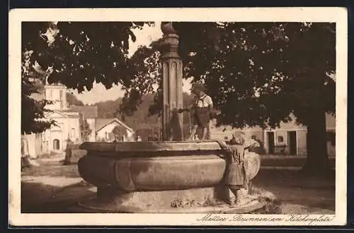 AK Mattsee, Brunnen am Kirchenplatz