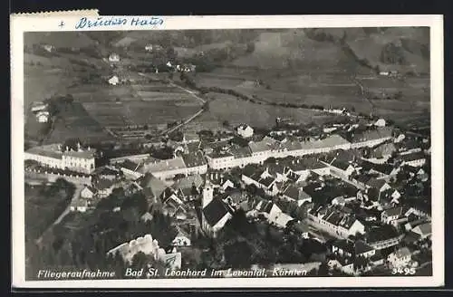 AK Bad St. Leonhard im Lavantal, Ortsansicht vom Flugzeug aus