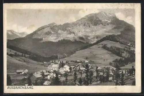 AK Russbachsaag, Ortsansicht aus der Vogelschau
