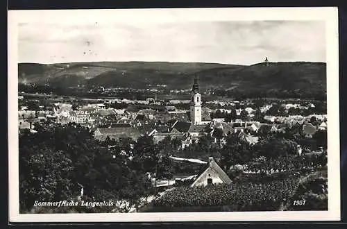 AK Langenlois, Ortsansicht aus der Vogelschau